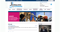 Desktop Screenshot of journalistes-patrimoine.org