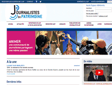 Tablet Screenshot of journalistes-patrimoine.org